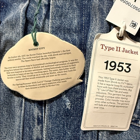 NWT Levi’s Vintage Clothing 1953 Type II Trucker Jacket - LVC 507XX - Large - Picture 4 of 11
